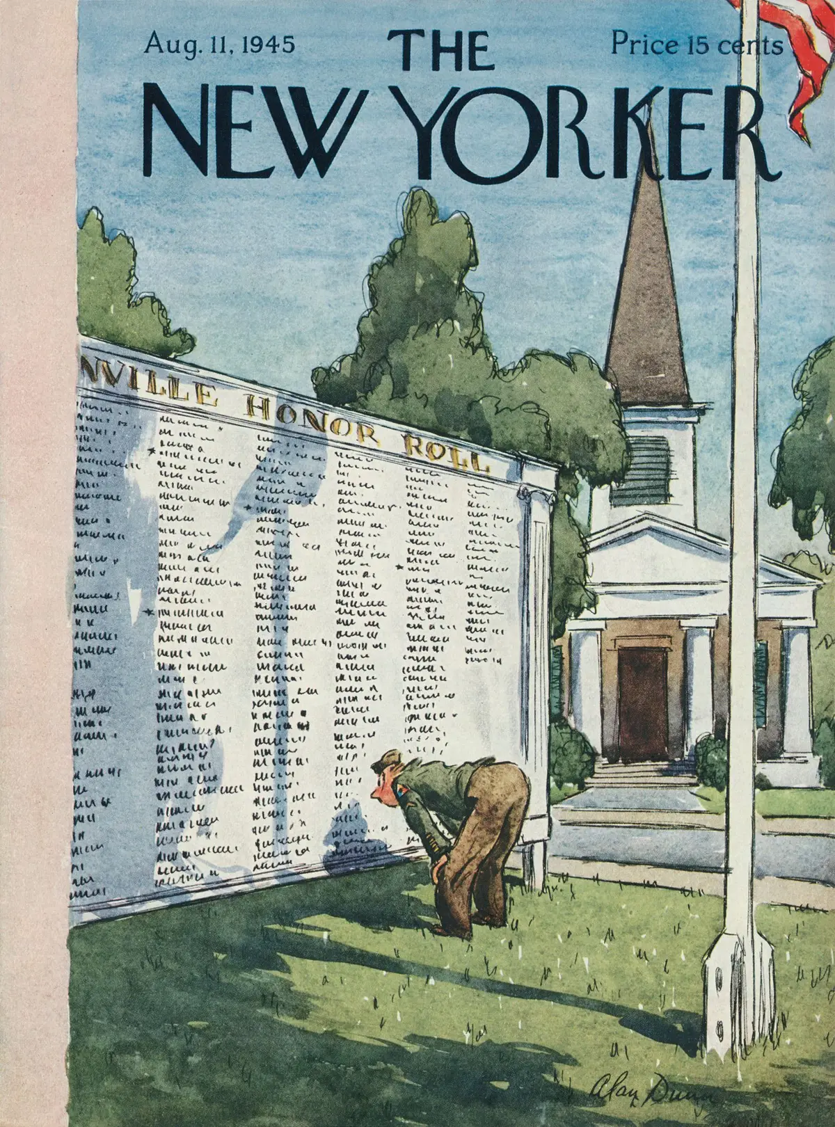Обложка The New Yorker, 11 августа 1945, художник Алан Данн