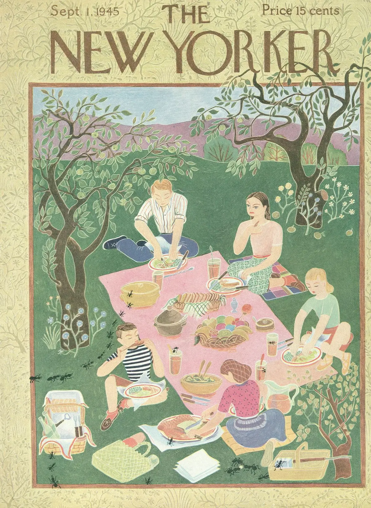 Обложка The New Yorker, 1 сентября 1945, художник Илонка Карас