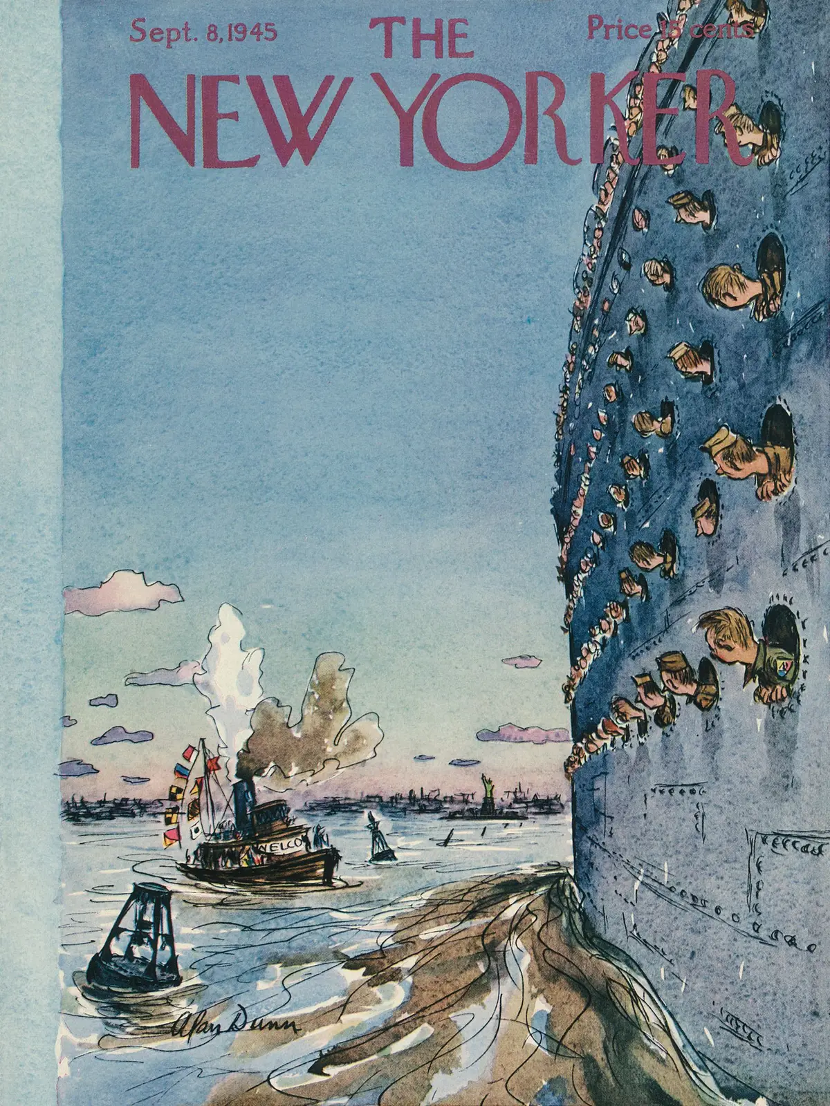 Обложка The New Yorker, 8 сентября 1945, художник Алан Данн