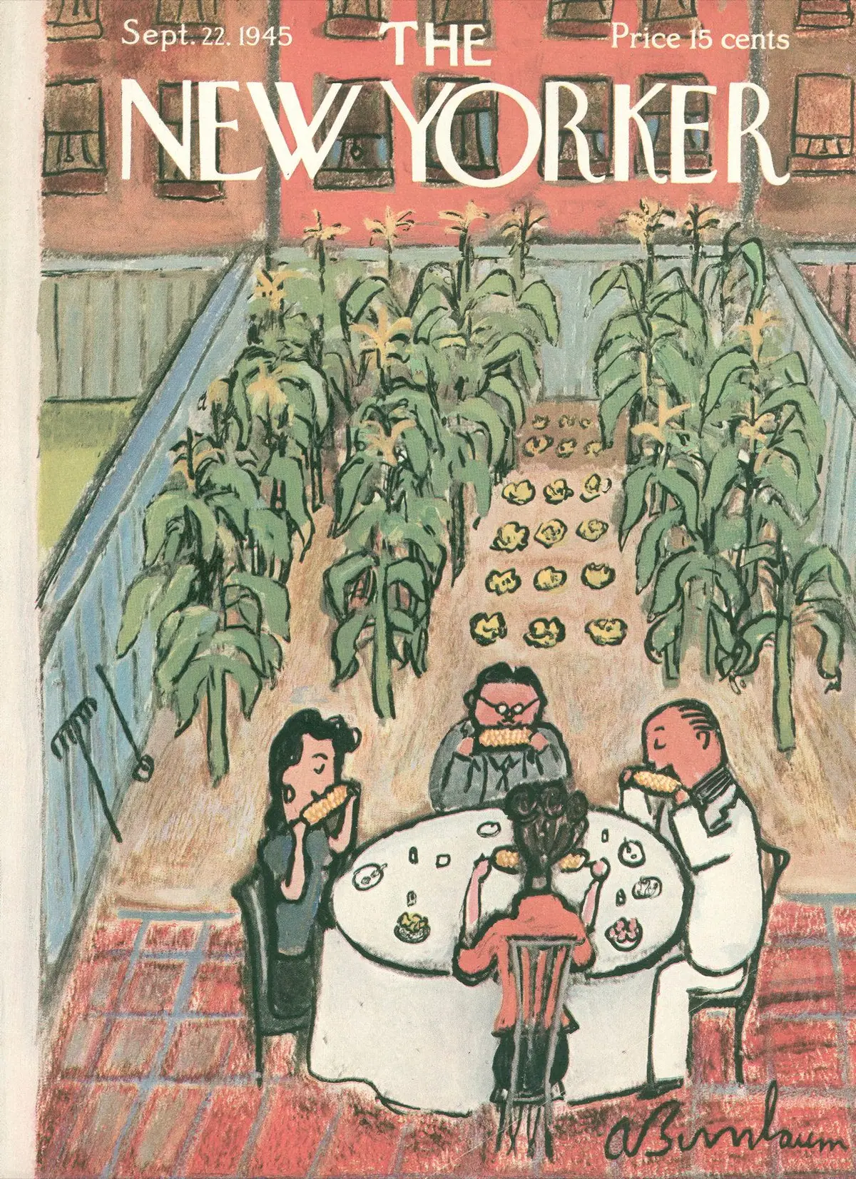 Обложка The New Yorker, 22 сентября 1945, художник Эйб Бирнбаум