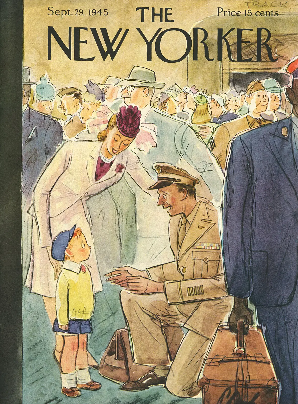 Обложка The New Yorker, 29 сентября 1945, художник Перри Барлоу