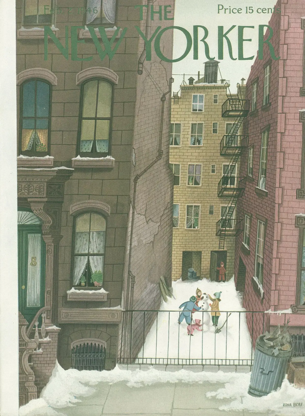 Обложка The New Yorker, 2 февраля 1946, художник Эдна Айке
