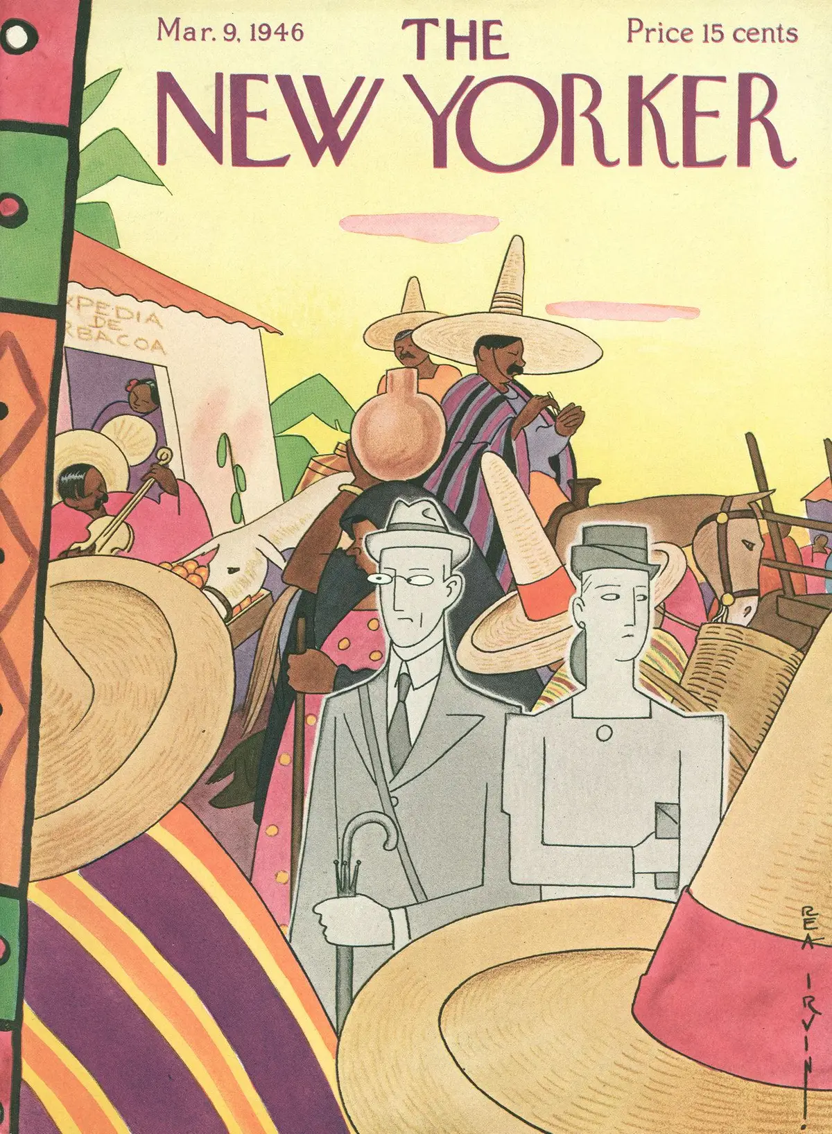 Обложка The New Yorker, 9 марта 1946, художник Реа Ирвин
