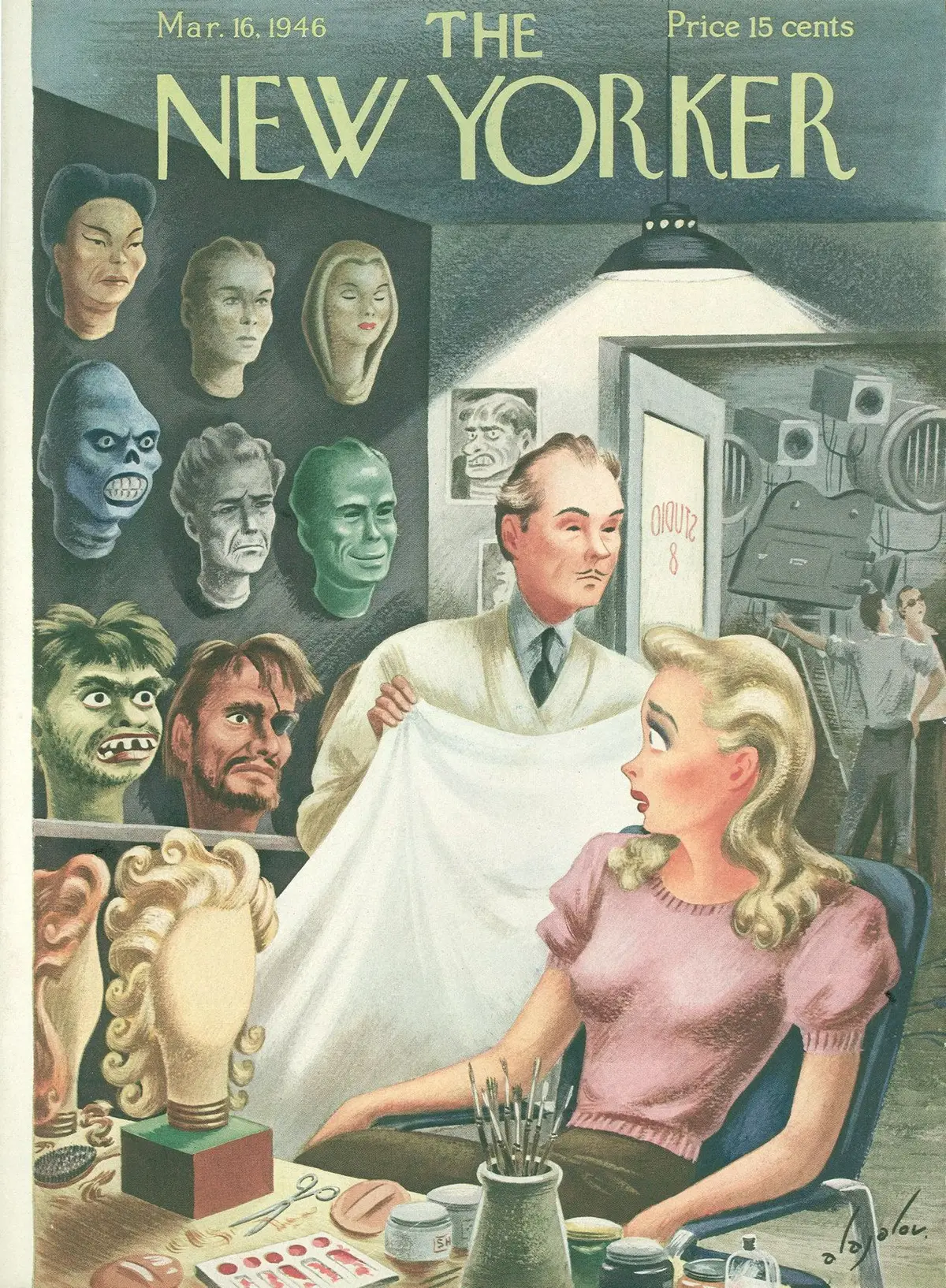Обложка The New Yorker, 16 марта 1946, художник Константин Алажалов