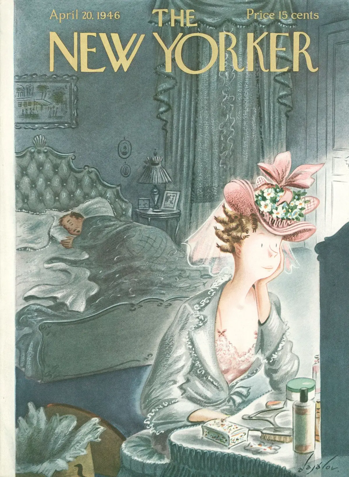 Обложка The New Yorker, 20 апреля 1946, художник Константин Алажалов