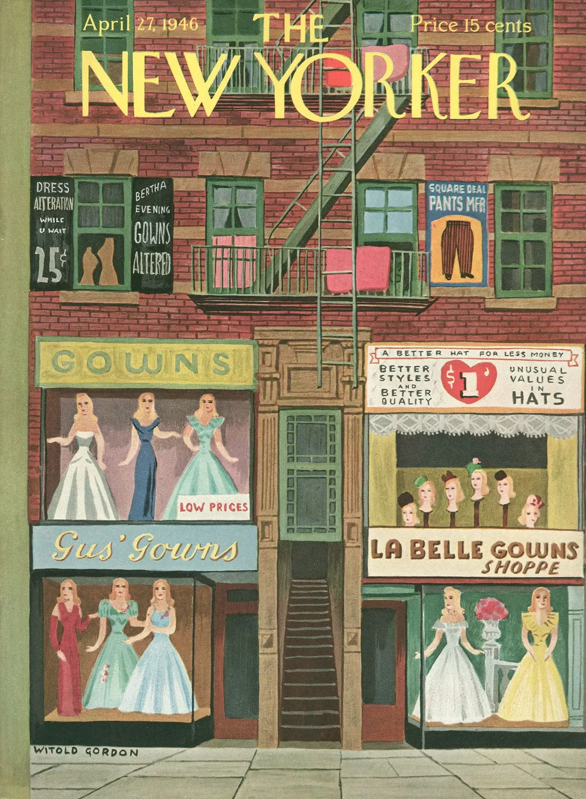 Обложка The New Yorker, 27 апреля 1946, художник Витольд Гордон