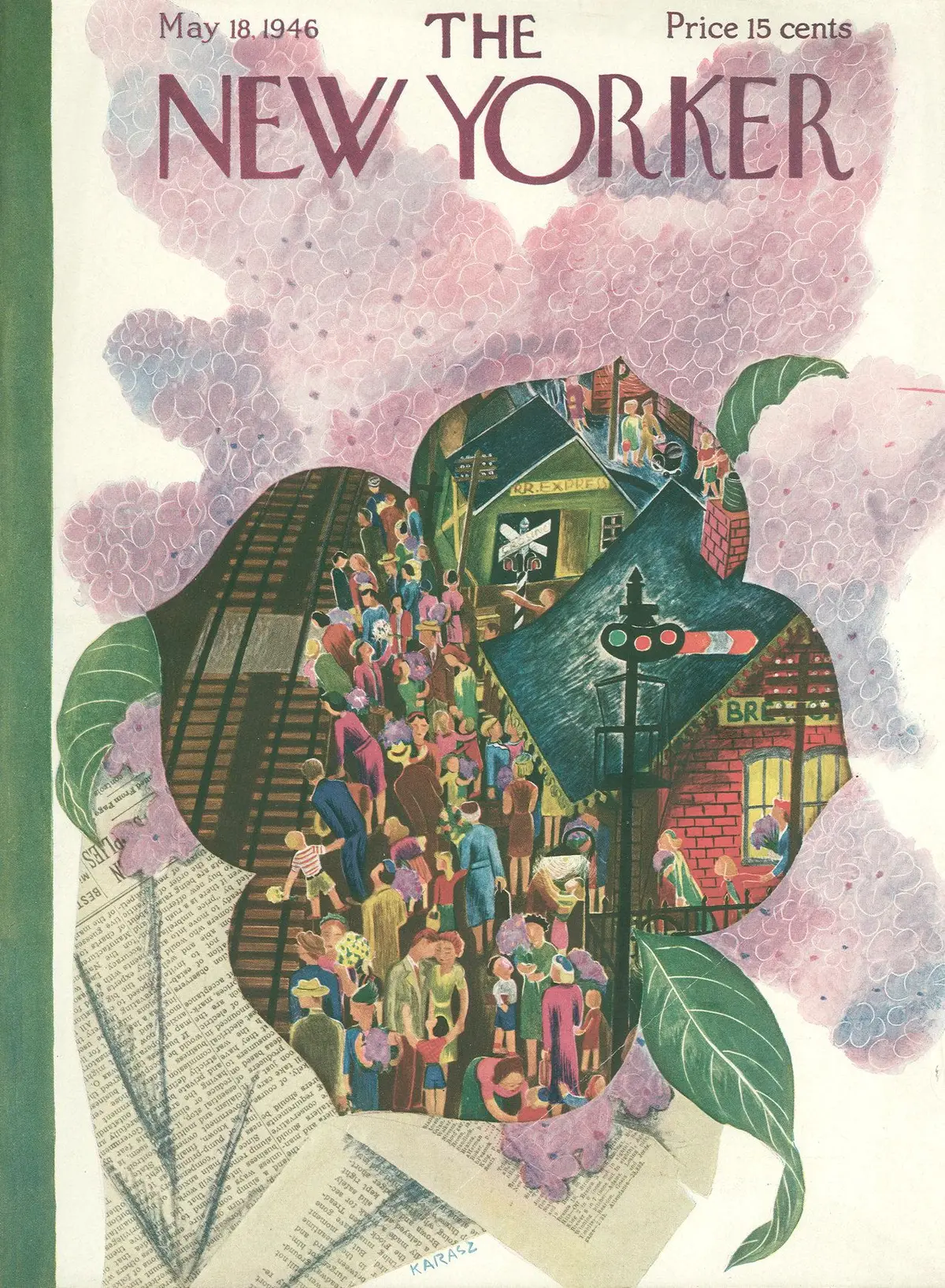 Обложка The New Yorker, 18 мая 1946, художник Илонка Карас