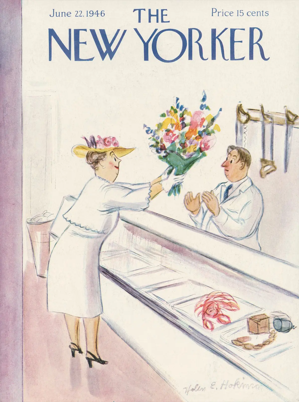 Обложка The New Yorker, 22 июня 1946, художник Хелен Э. Хокинсон