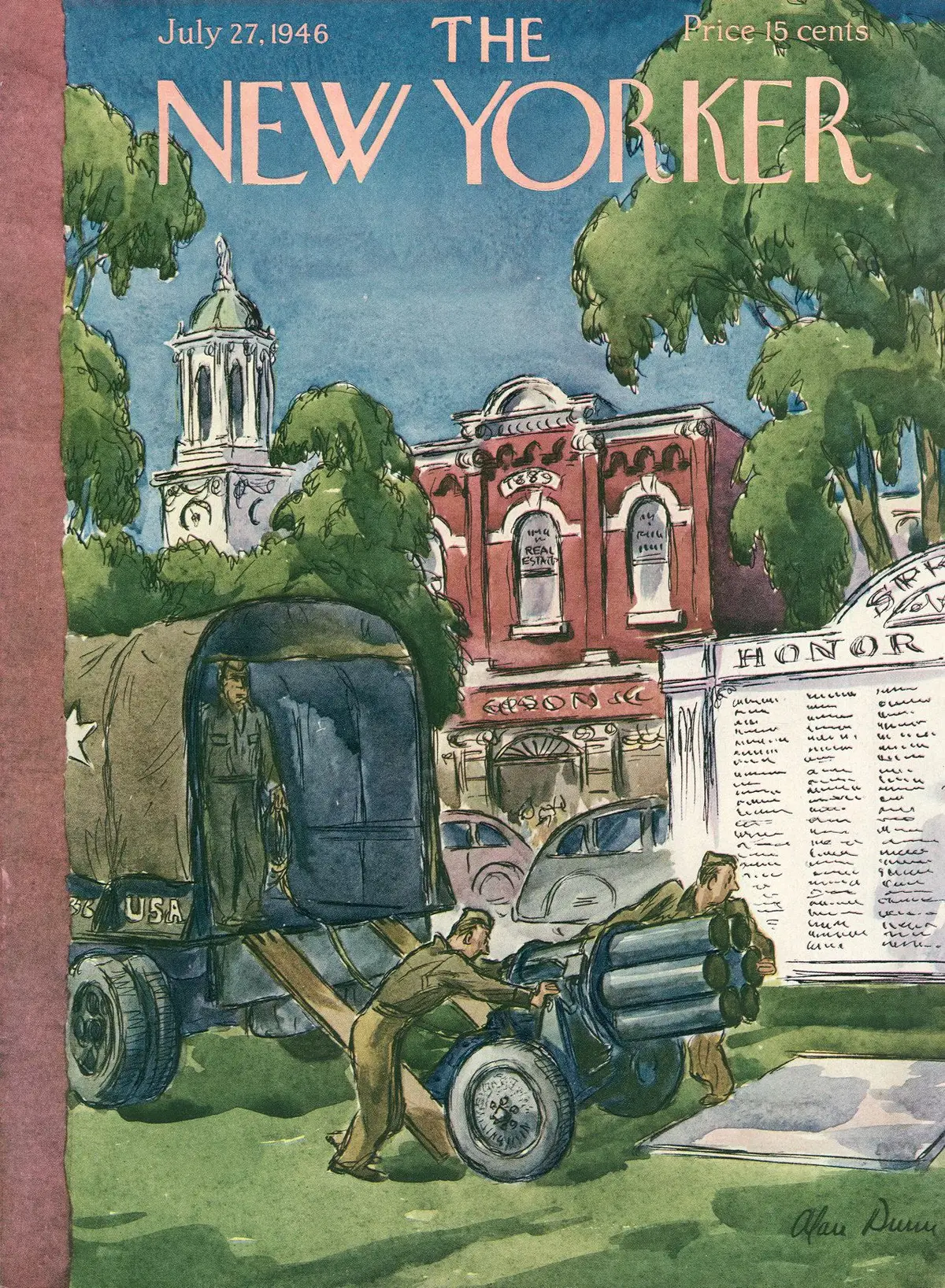 Обложка The New Yorker, 27 июля 1946, художник Алан Данн