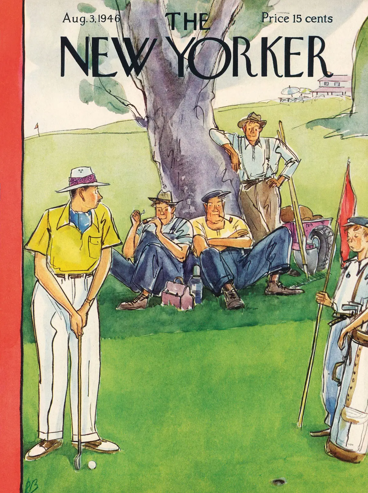 Обложка The New Yorker, 3 августа 1946, художник Перри Барлоу
