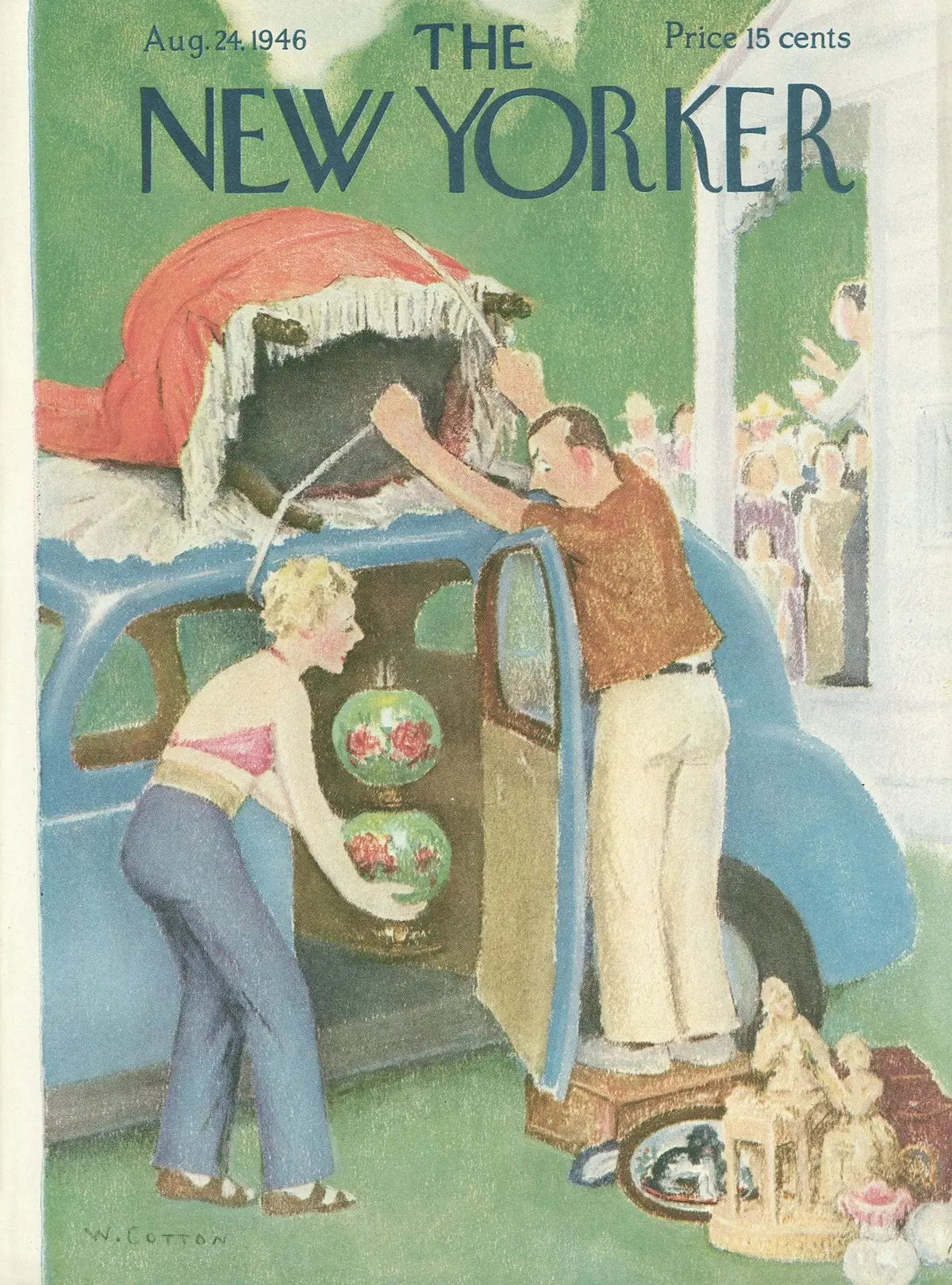 Обложка The New Yorker, 24 августа 1946, художник Уильям Коттон