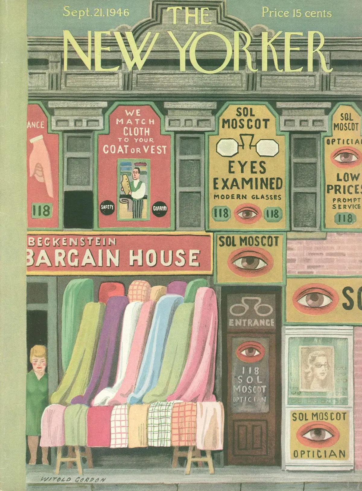 Обложка The New Yorker, 21 сентября 1946, художник Витольд Гордон