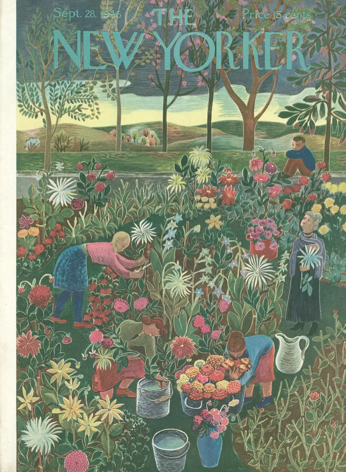 Обложка The New Yorker, 28 сентября 1946, художник Илонка Карас