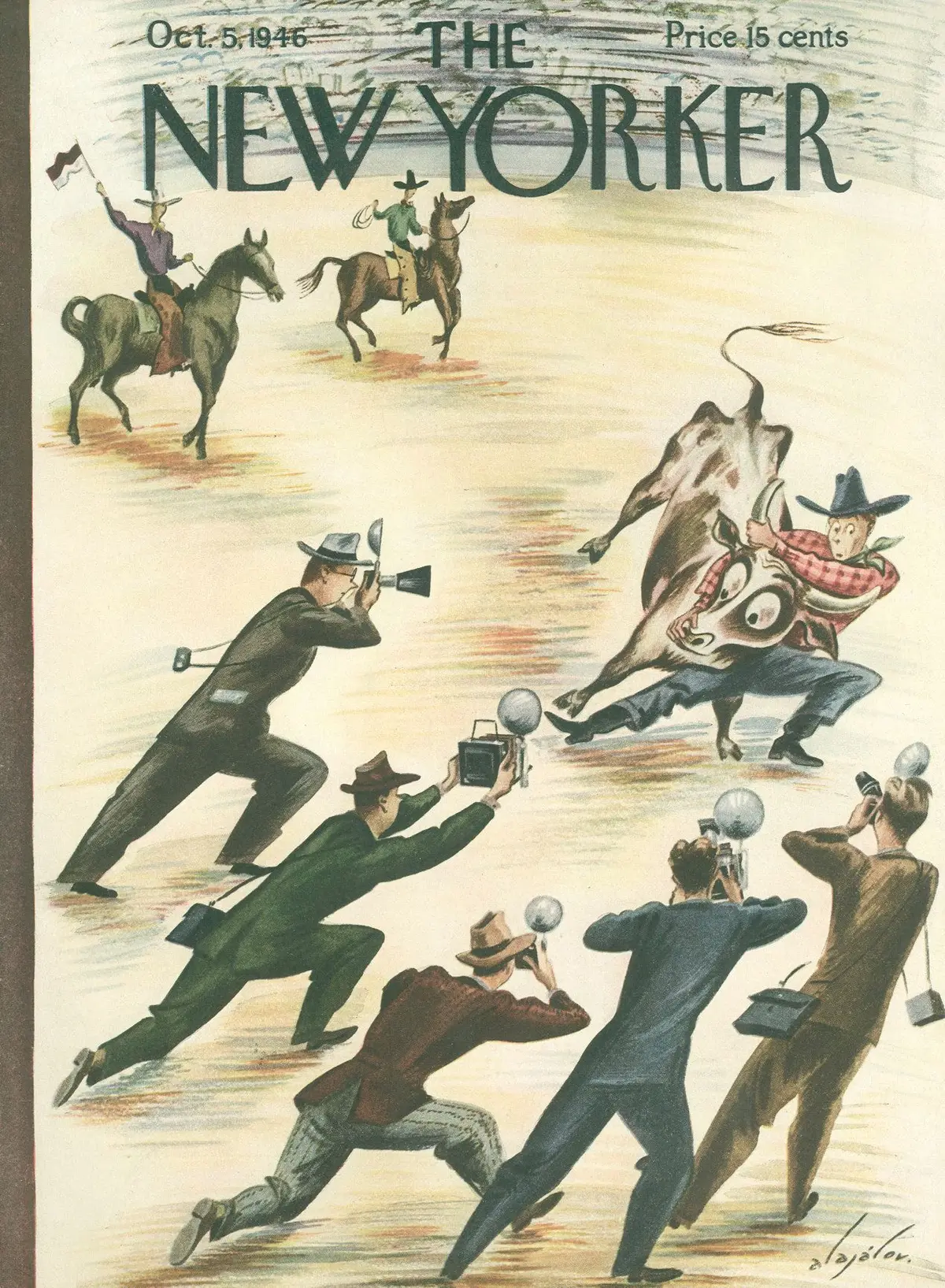 Обложка The New Yorker, 5 октября 1946, художник Константин Алажалов
