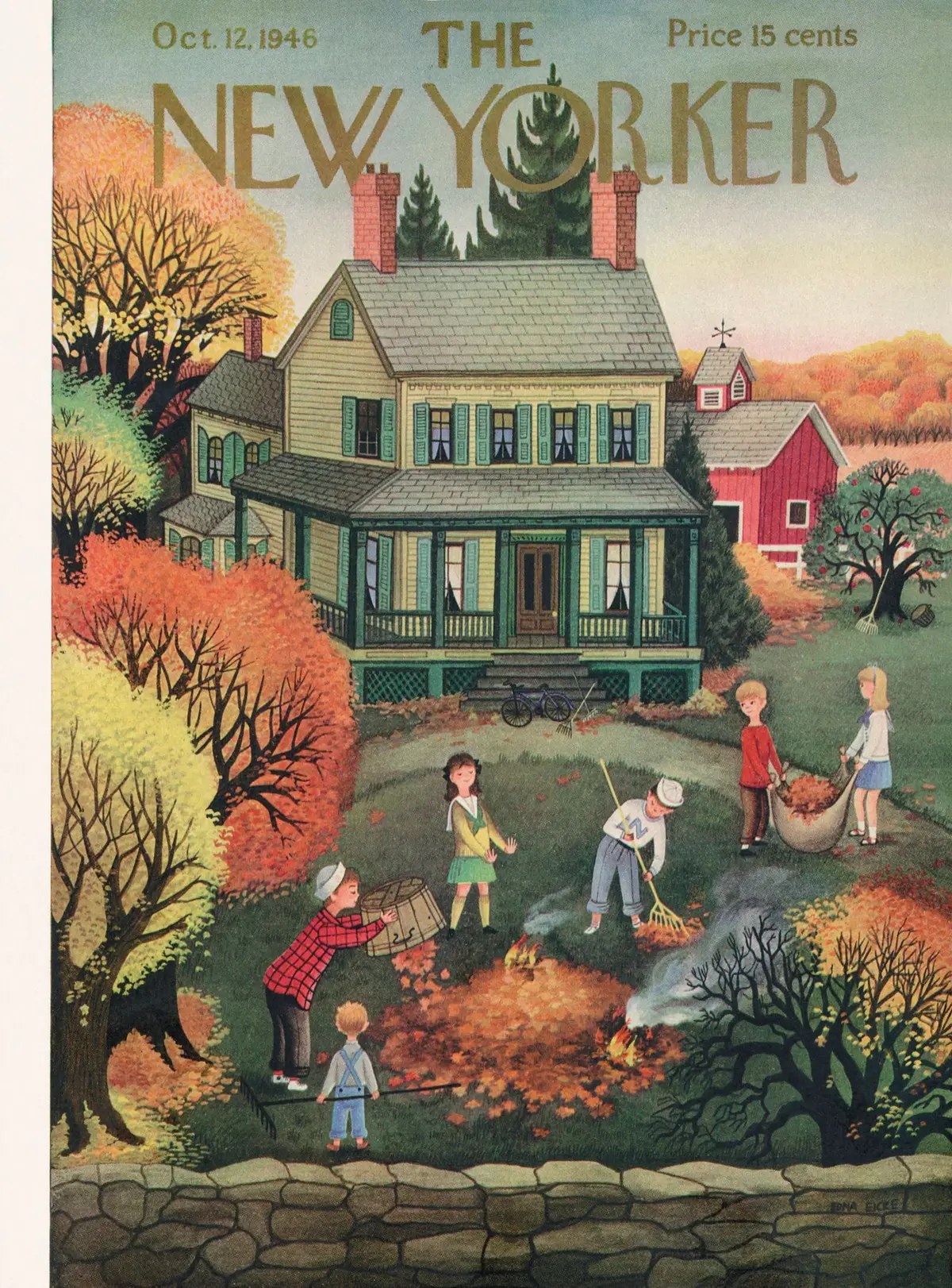 Обложка The New Yorker, 12 октября 1946, художник Эдна Айке