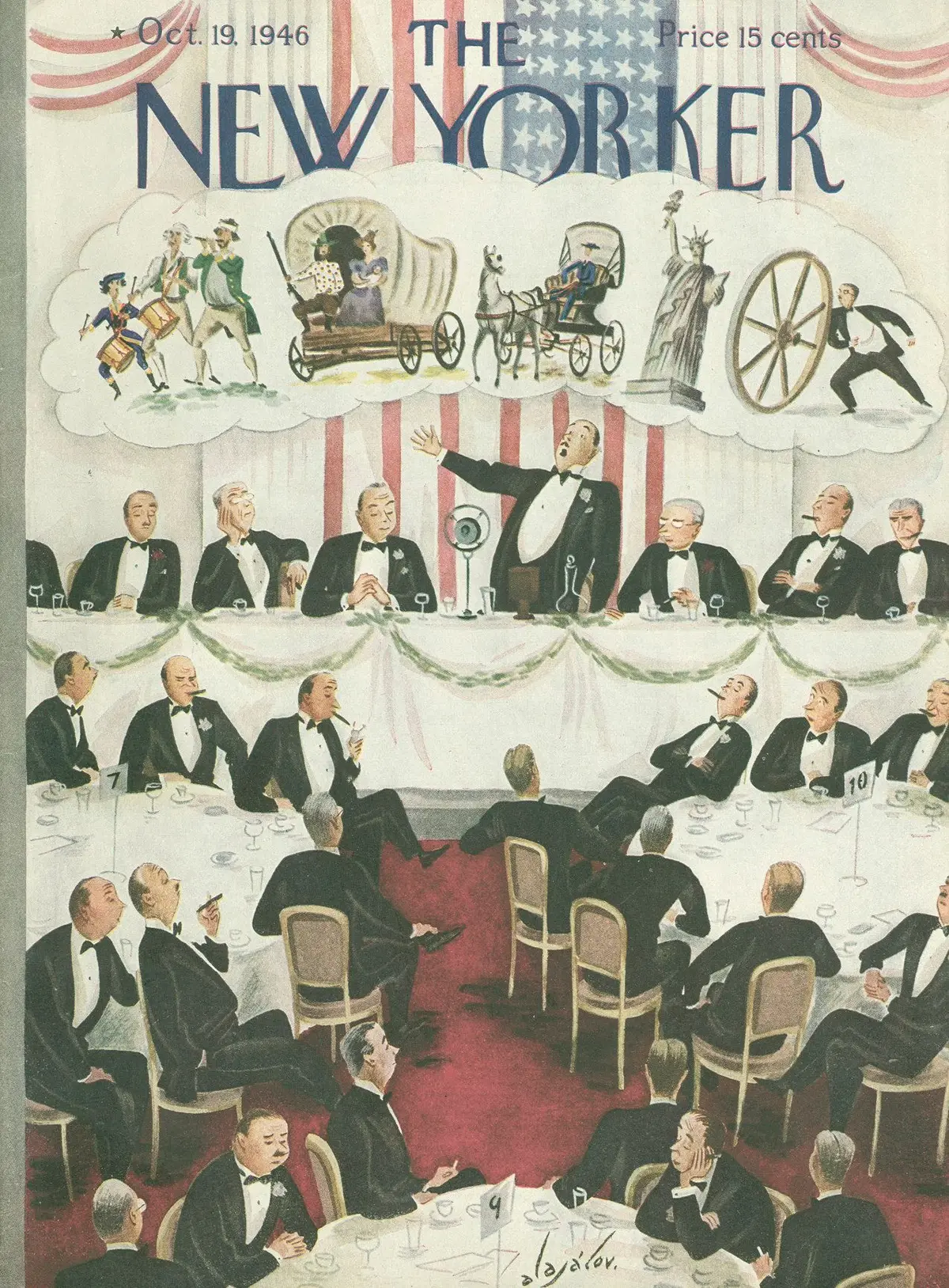Обложка The New Yorker, 19 октября 1946, художник Константин Алажалов