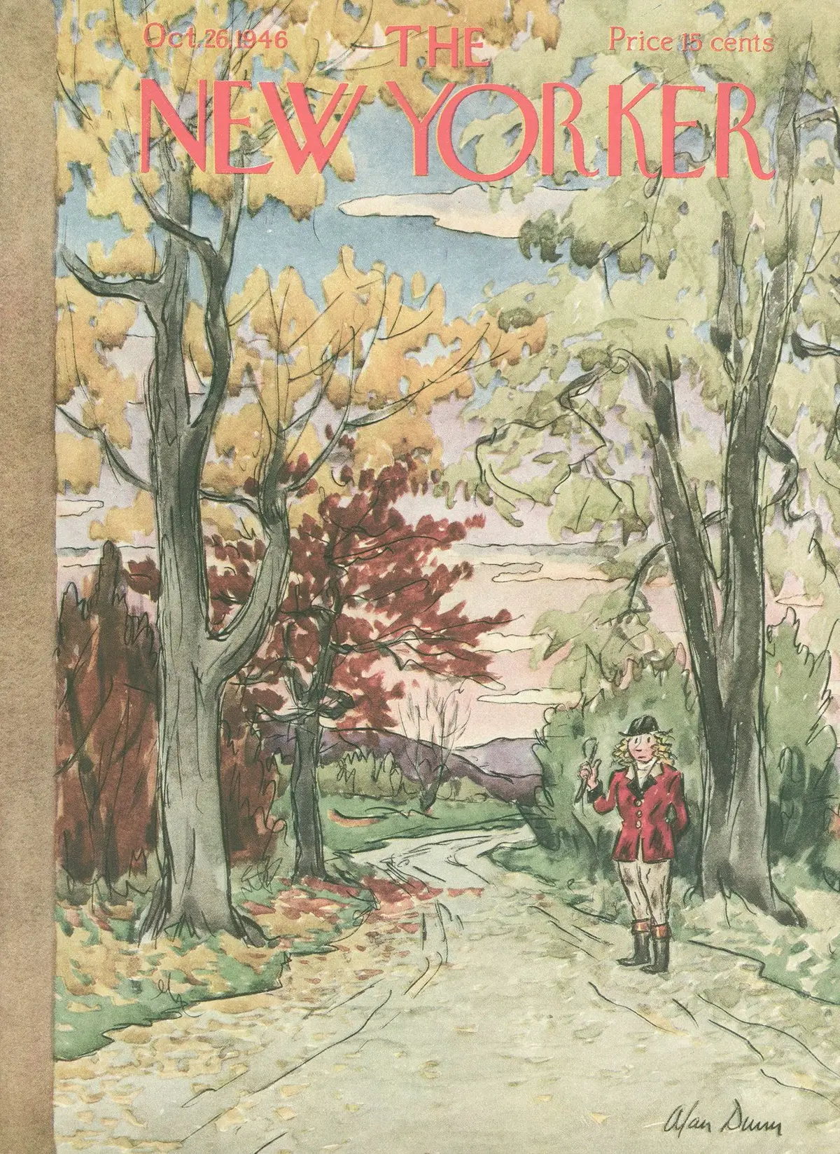 Обложка The New Yorker, 26 октября 1946, художник Алан Данн