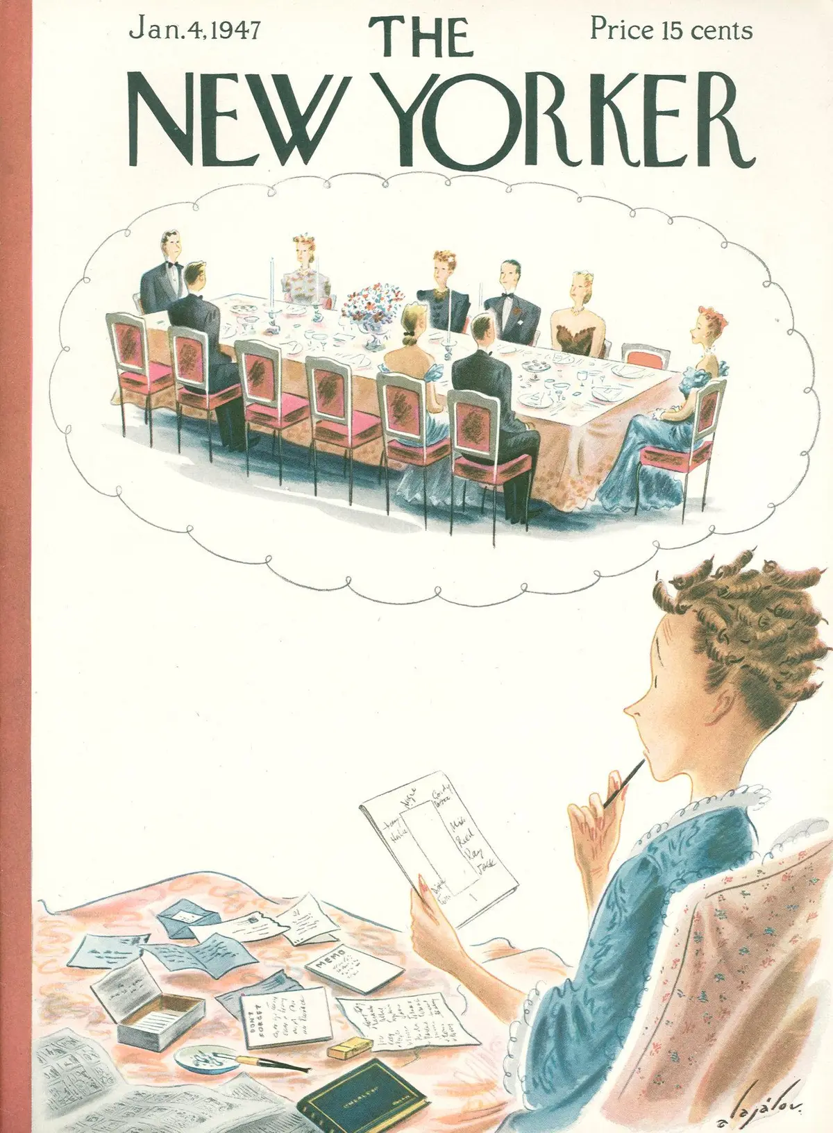 Обложка The New Yorker, 4 января 1947, художник Константин Алажалов