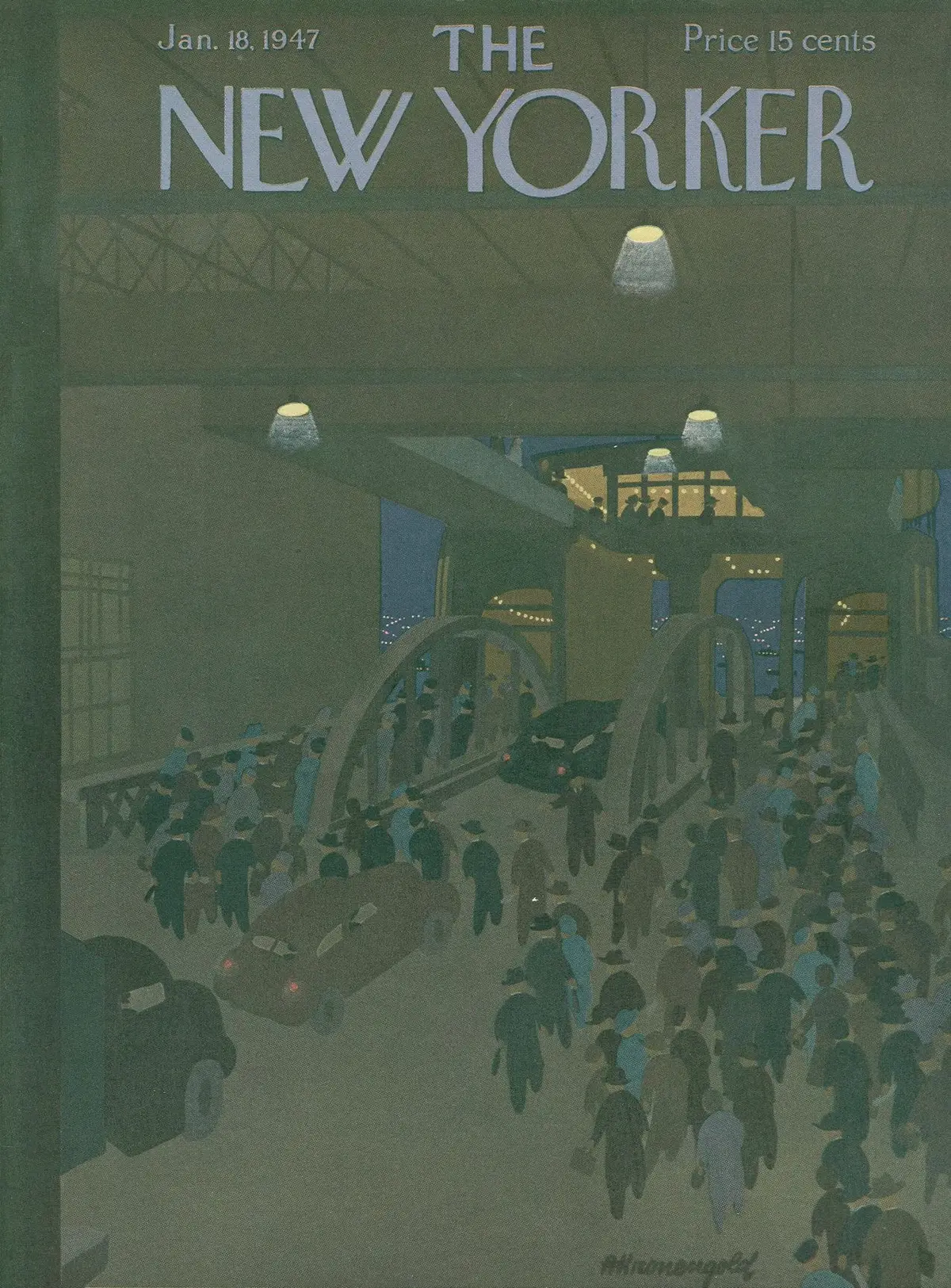 Обложка The New Yorker, 18 января 1947, художник Адольф К. Кроненголд