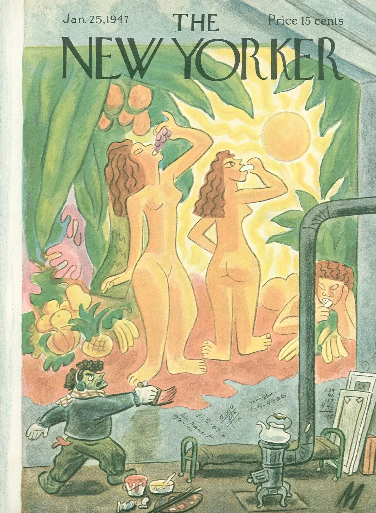 Обложка The New Yorker, 25 января 1947, художник Джулиан де Миски