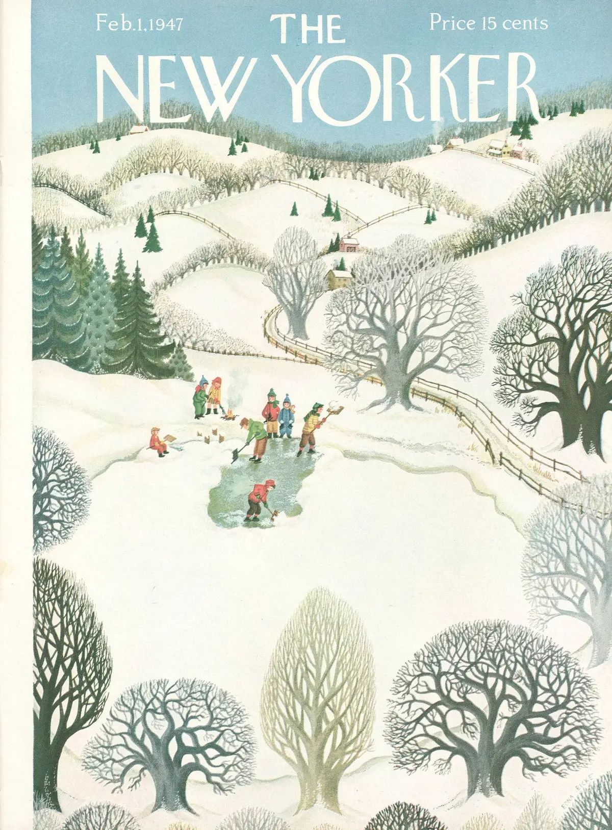 Обложка The New Yorker, 1 февраля 1947, художник Эдна Айке