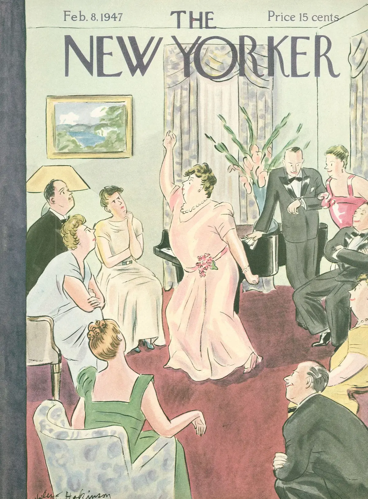 Обложка The New Yorker, 8 февраля 1947, художник Хелен Э. Хокинсон