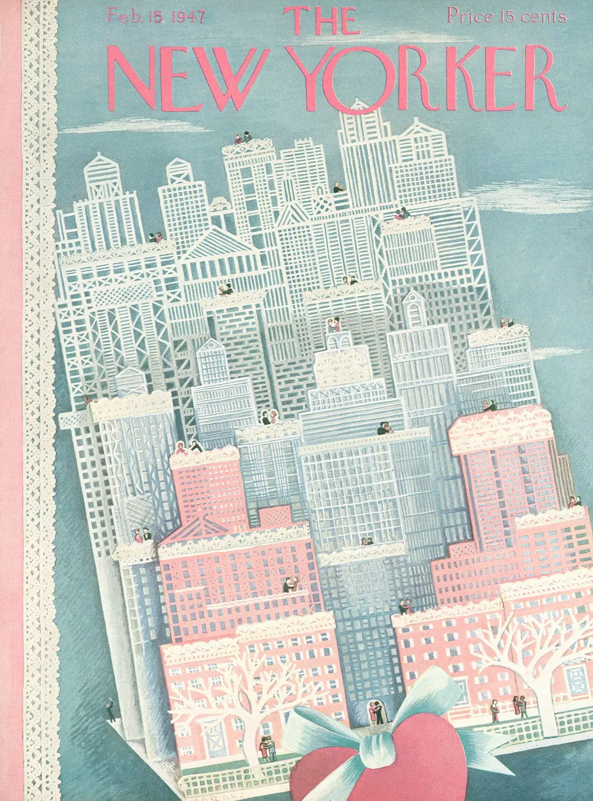 Обложка The New Yorker, 15 февраля 1947, художник Илонка Карас
