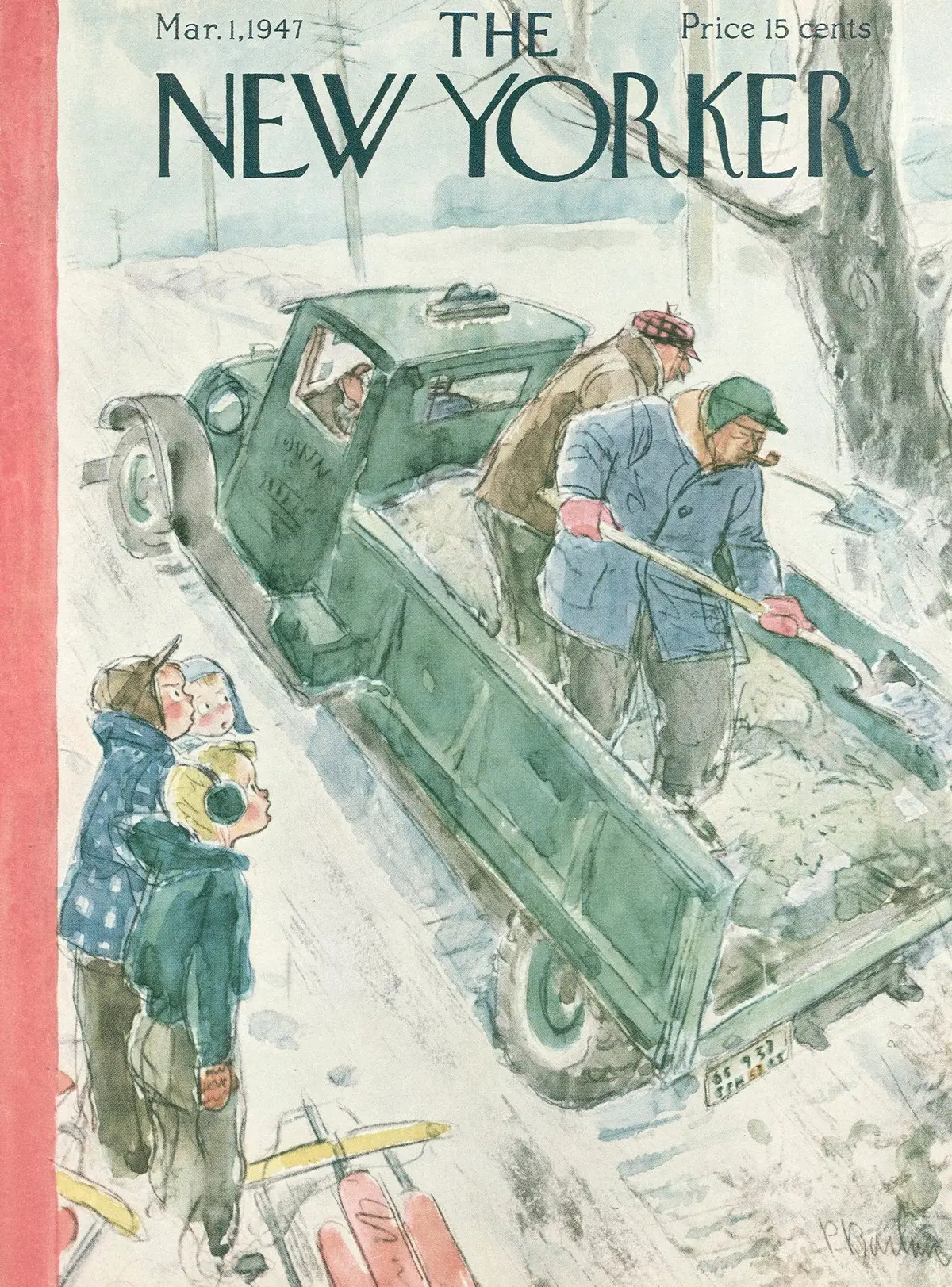 Обложка The New Yorker, 1 марта 1947, художник Перри Барлоу