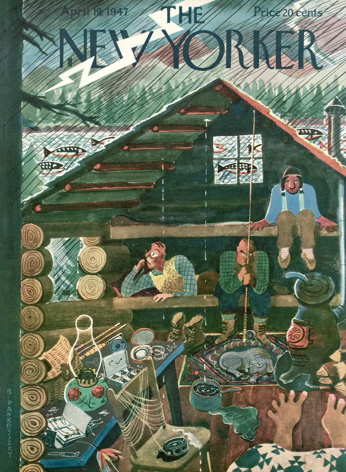 Обложка The New Yorker, 19 апреля 1947, художник Бела Данковски