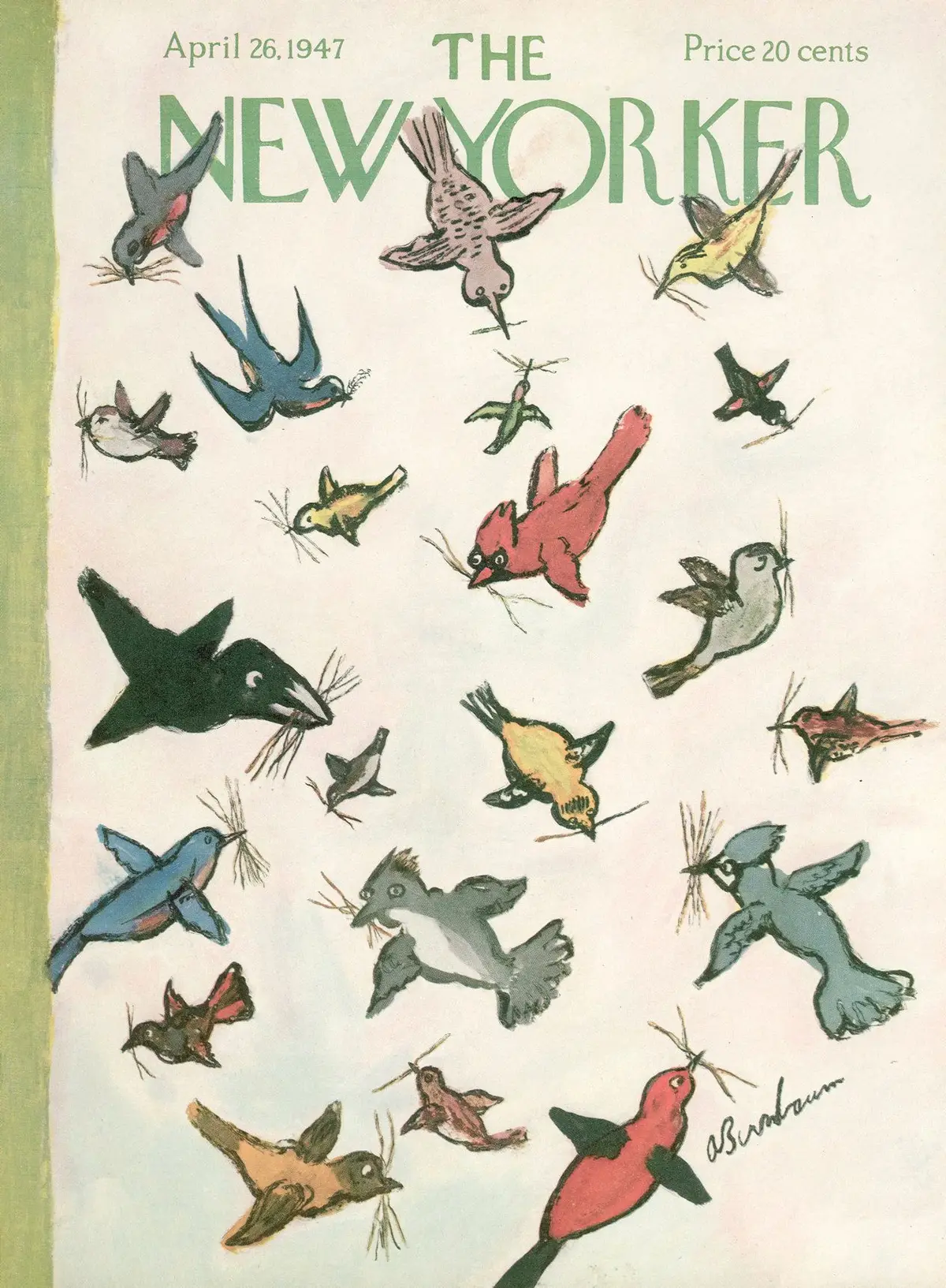 Обложка The New Yorker, 26 апреля 1947, художник Эйб Бирнбаум