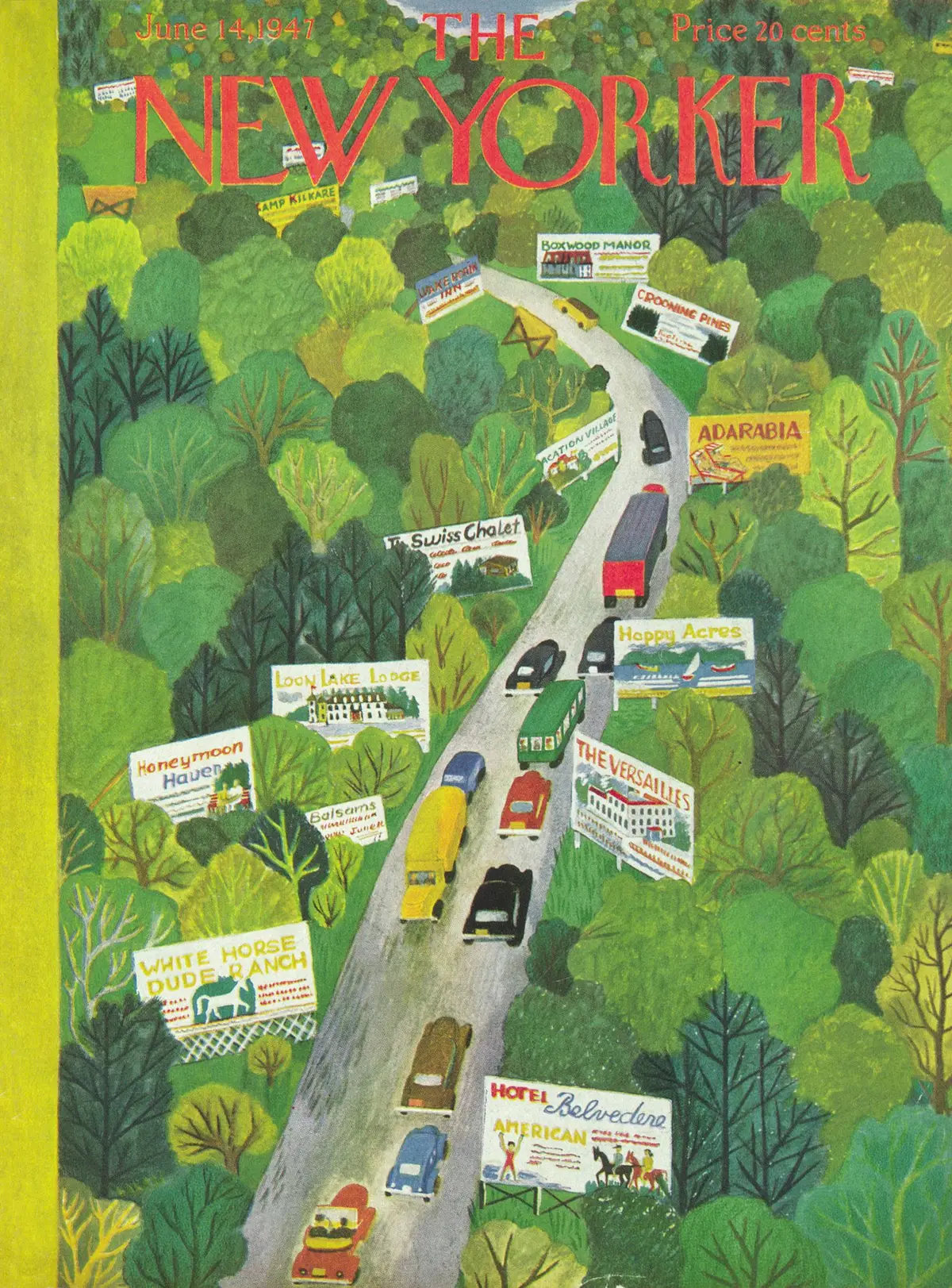 Обложка The New Yorker, 14 июня 1947, художник Илонка Карас