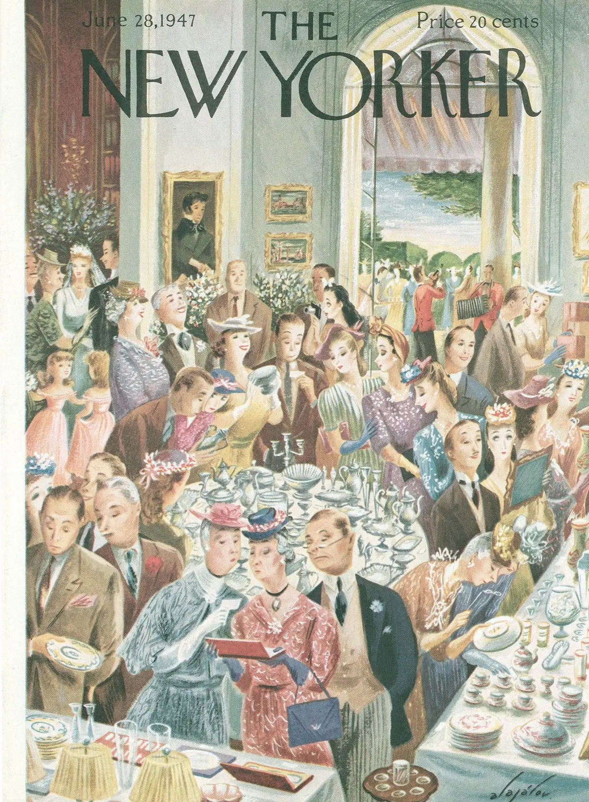 Обложка The New Yorker, 28 июня 1947, художник Константин Алажалов