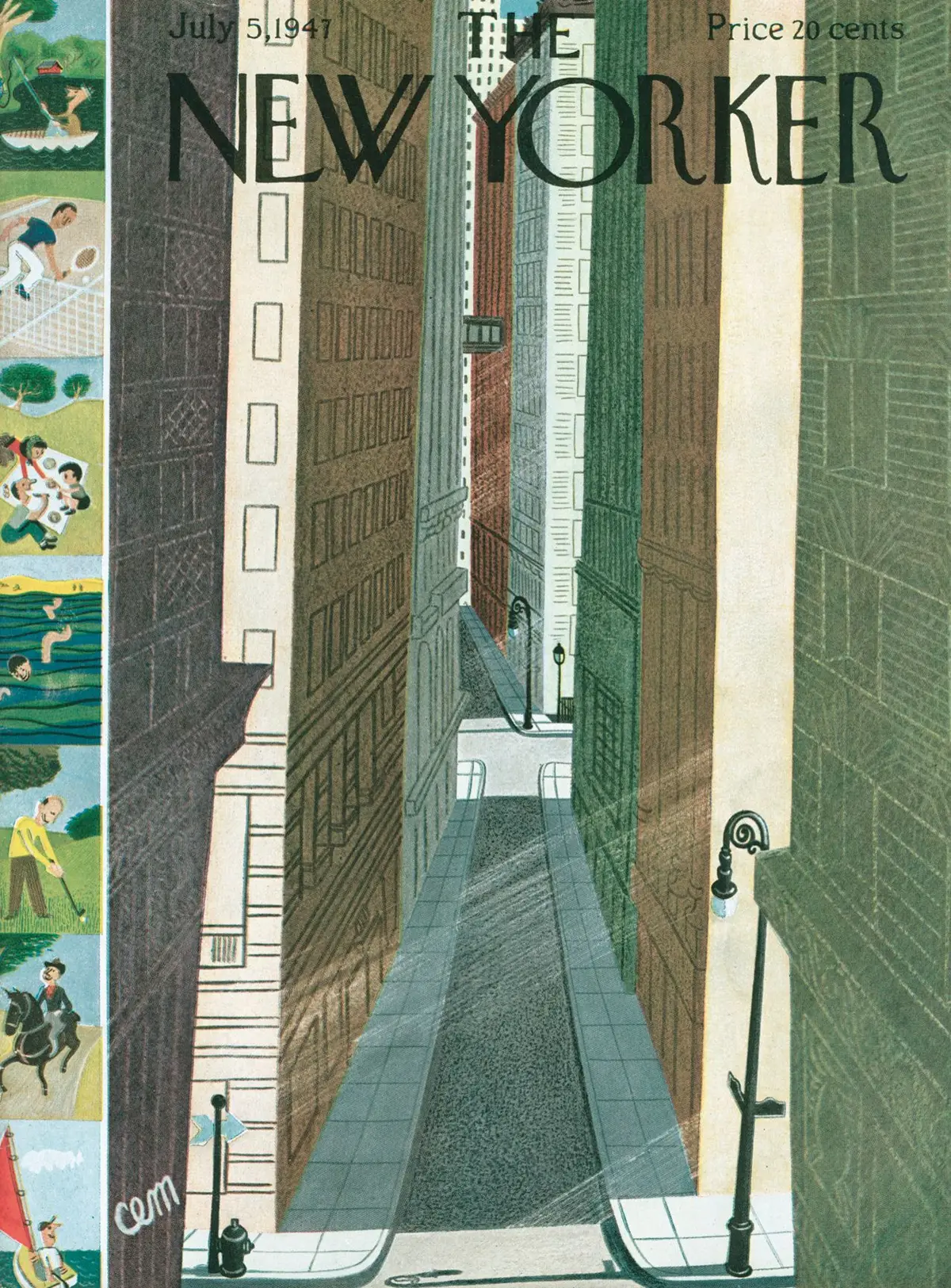 Обложка The New Yorker, 5 июля 1947, художник Чарльз Мартин