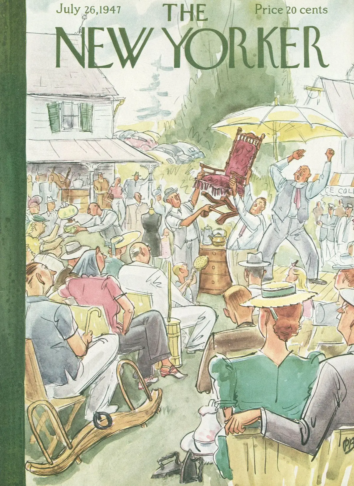 Обложка The New Yorker, 26 июля 1947, художник Перри Барлоу