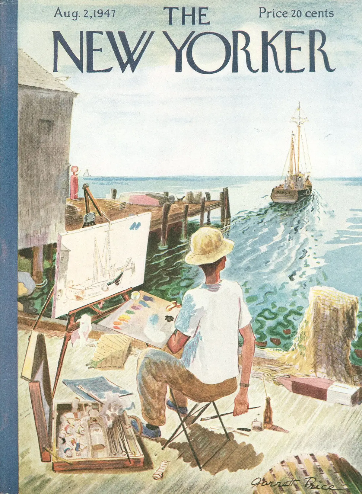 Обложка The New Yorker, 2 августа 1947, художник Гарретт Прайс