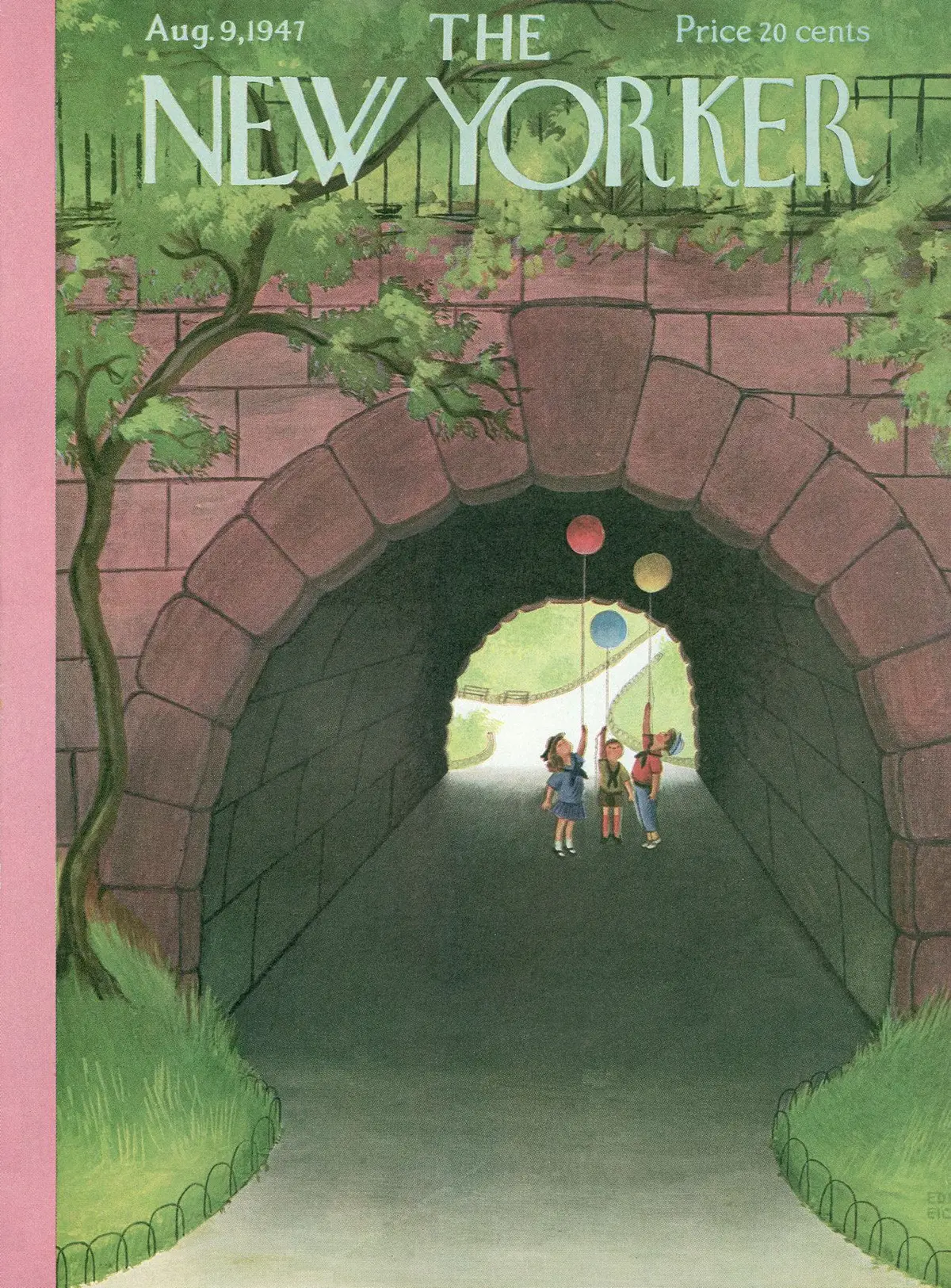 Обложка The New Yorker, 9 августа 1947, художник Эдна Айке