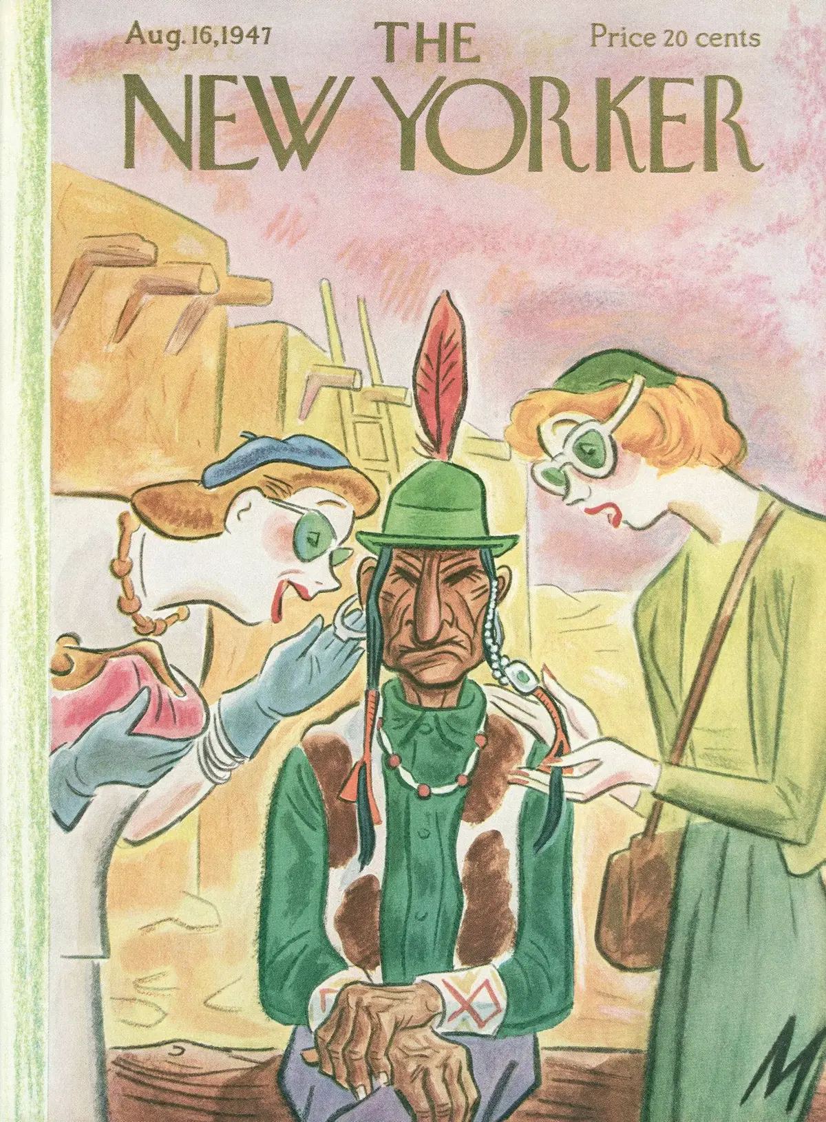 Обложка The New Yorker, 16 августа 1947, художник Джулиан де Миски