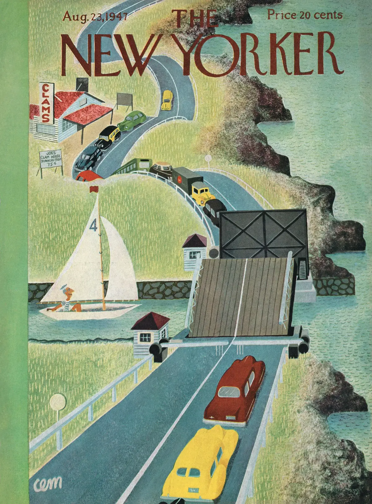 Обложка The New Yorker, 23 августа 1947, художник Чарльз Мартин