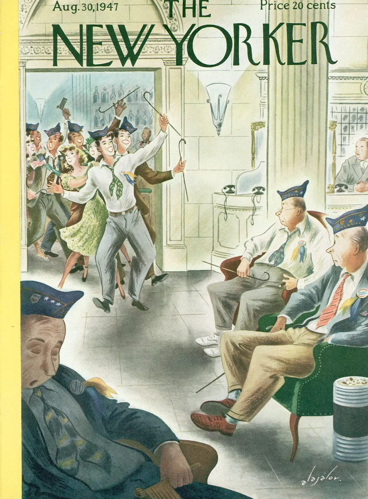 Обложка The New Yorker, 30 августа 1947, художник Константин Алажалов