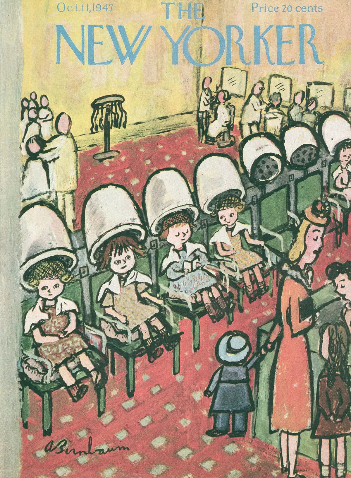 Обложка The New Yorker, 11 октября 1947, художник Эйб Бирнбаум