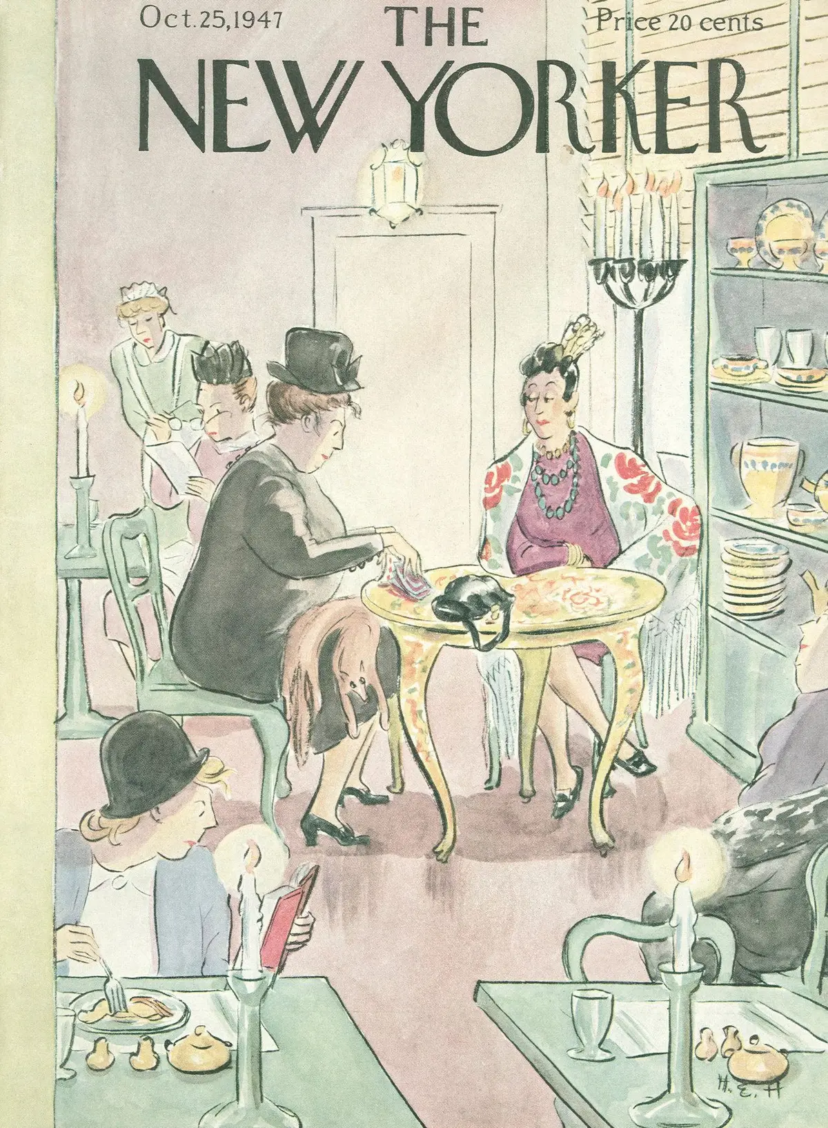 Обложка The New Yorker, 25 октября 1947, художник Хелен Э. Хокинсон
