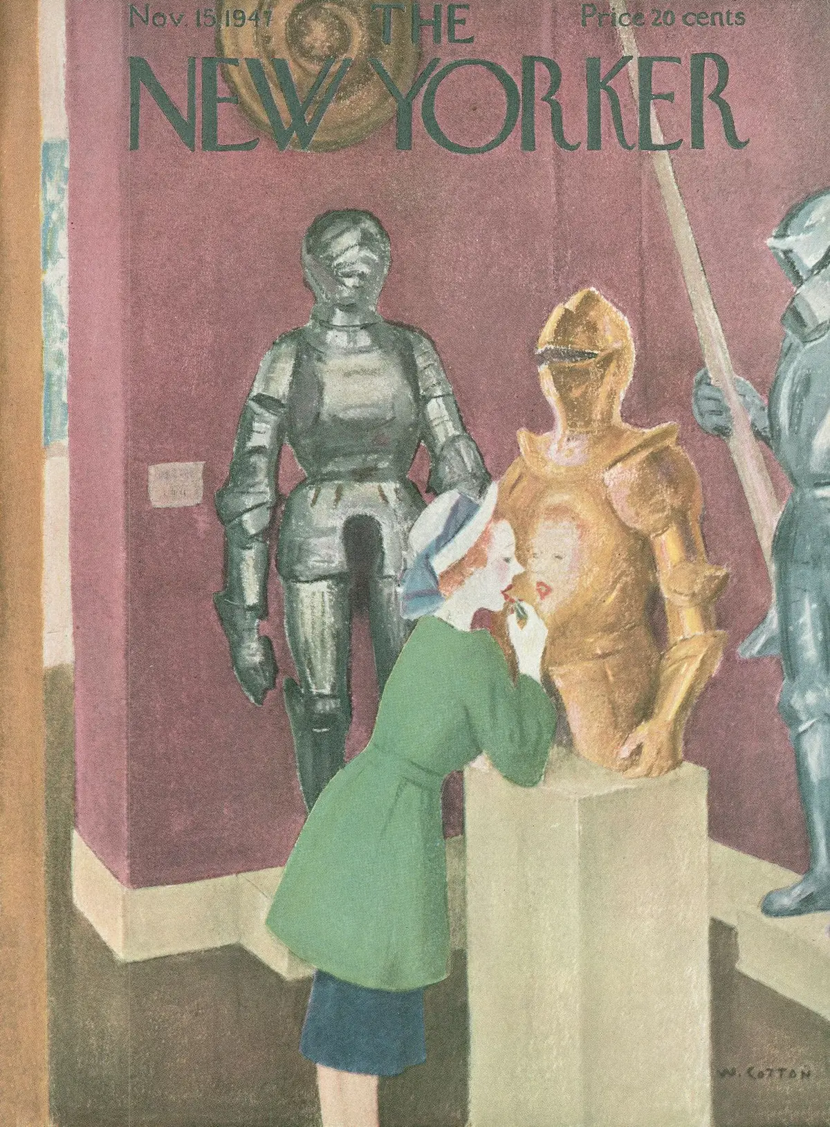Обложка The New Yorker, 15 ноября 1947, художник Уильям Коттон