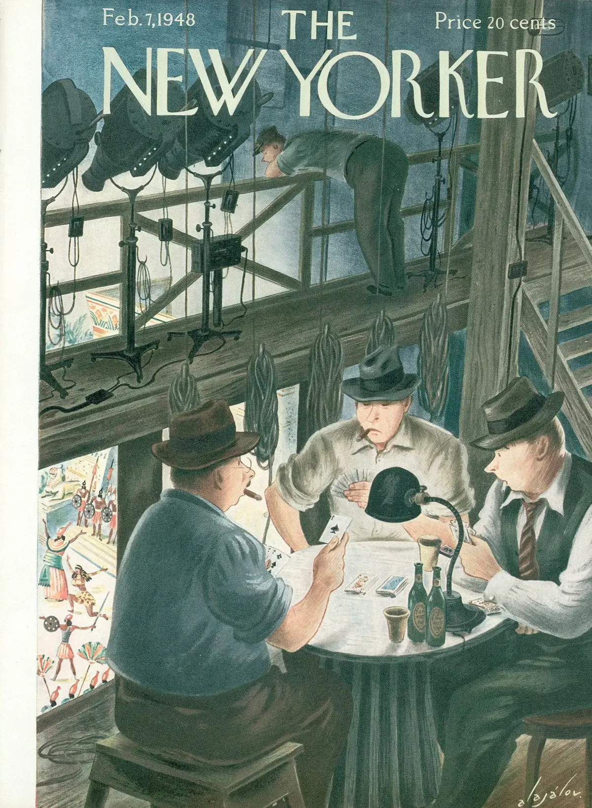 Обложка The New Yorker, 7 февраля 1948, художник Константин Алажалов