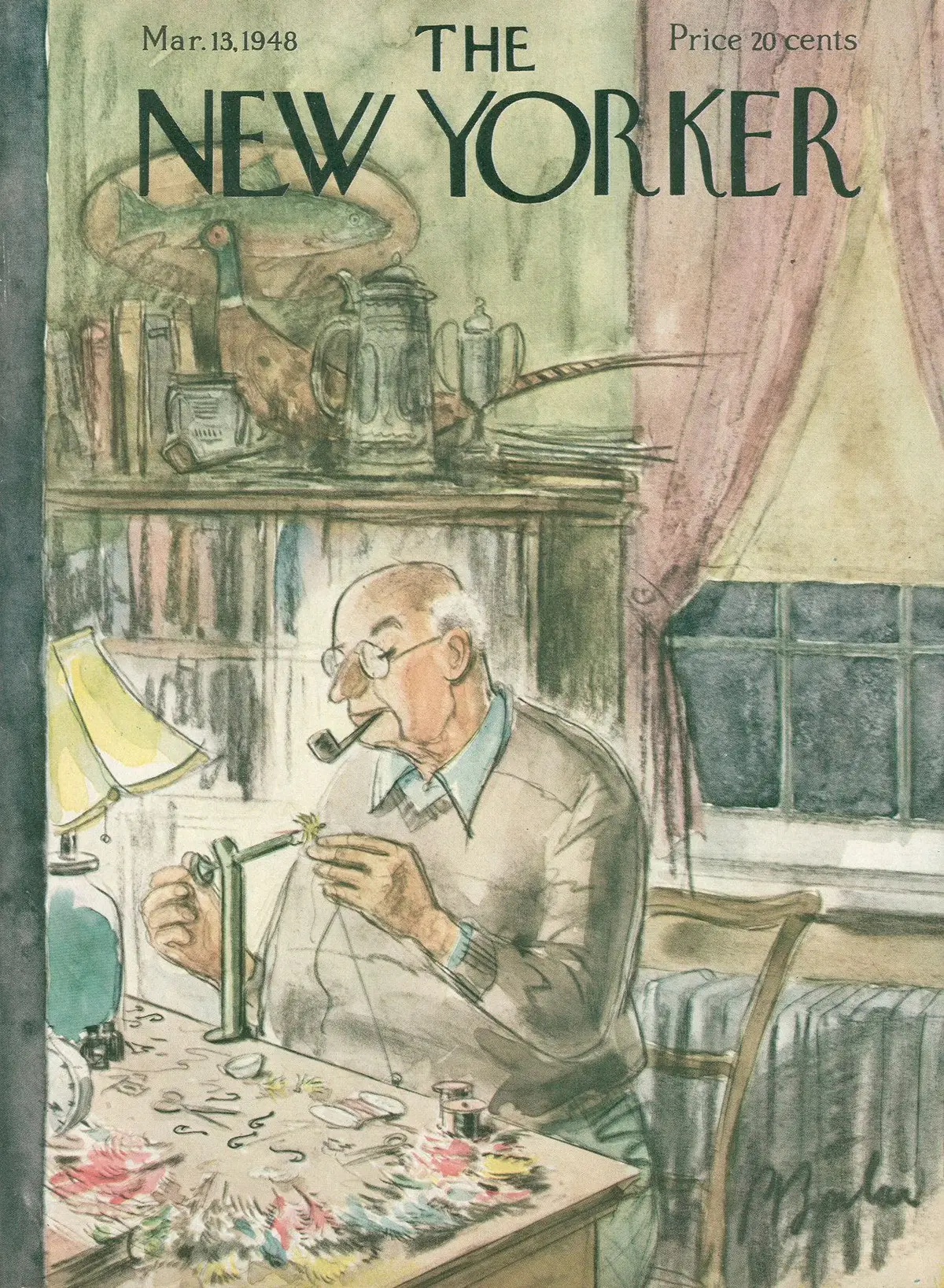 Обложка The New Yorker, 13 марта 1948, художник Перри Барлоу