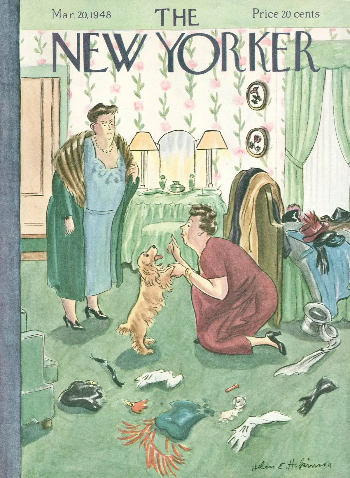 Обложка The New Yorker, 20 марта 1948, художник Хелен Э. Хокинсон