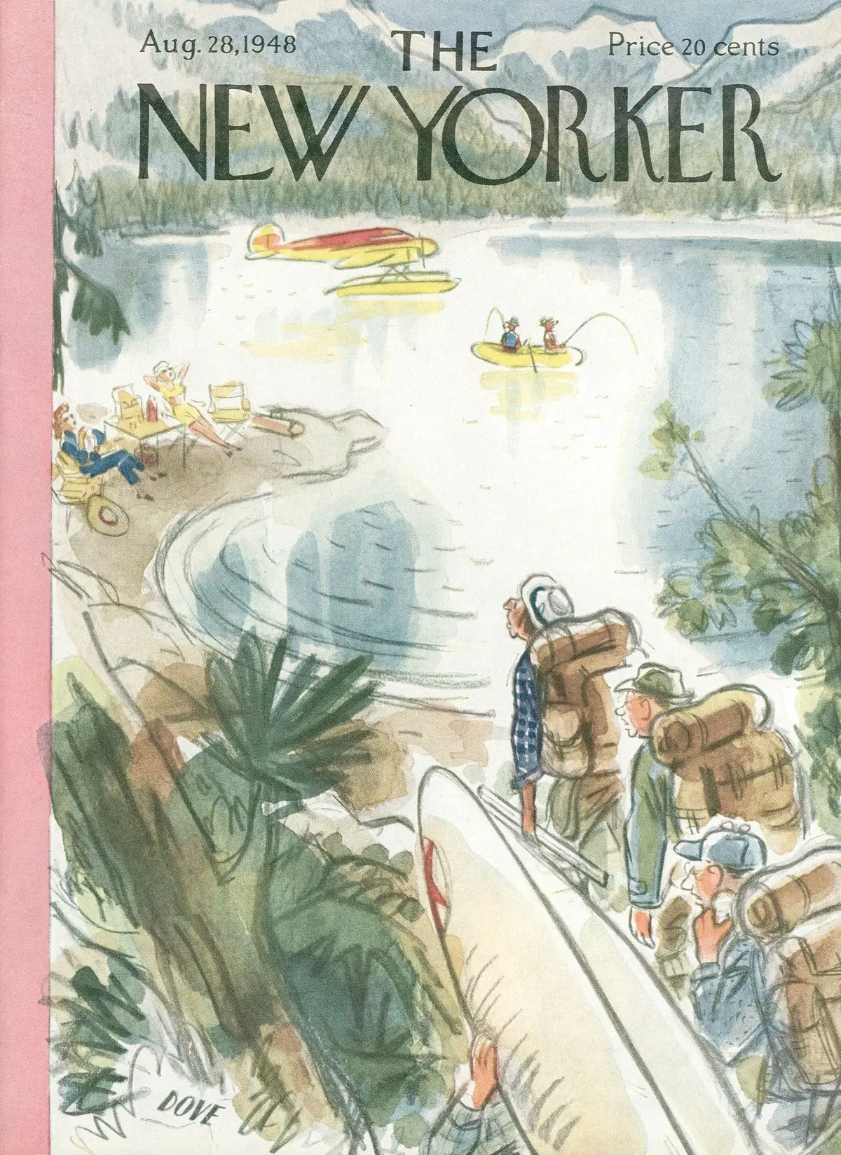 Обложка The New Yorker, 28 августа 1948, художник Леонард Дав