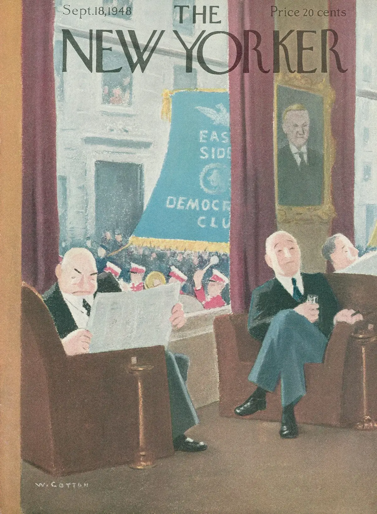 Обложка The New Yorker, 18 сентября 1948, художник Уильям Коттон