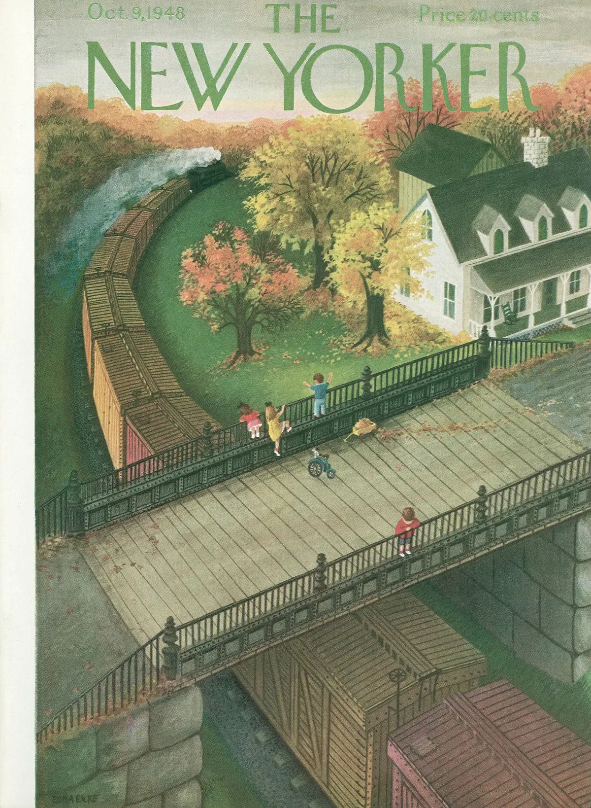Обложка The New Yorker, 9 октября 1948, художник Эдна Айке