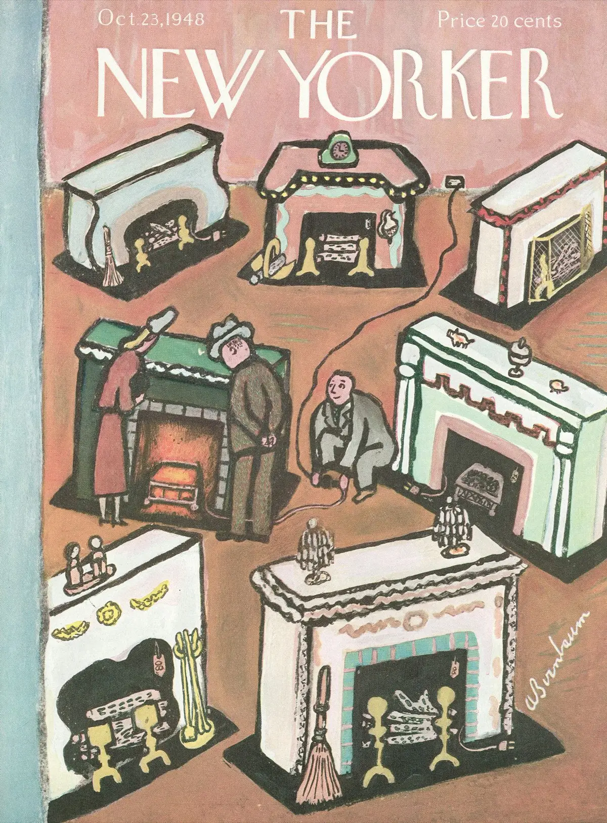 Обложка The New Yorker, 23 октября 1948, художник Эйб Бирнбаум