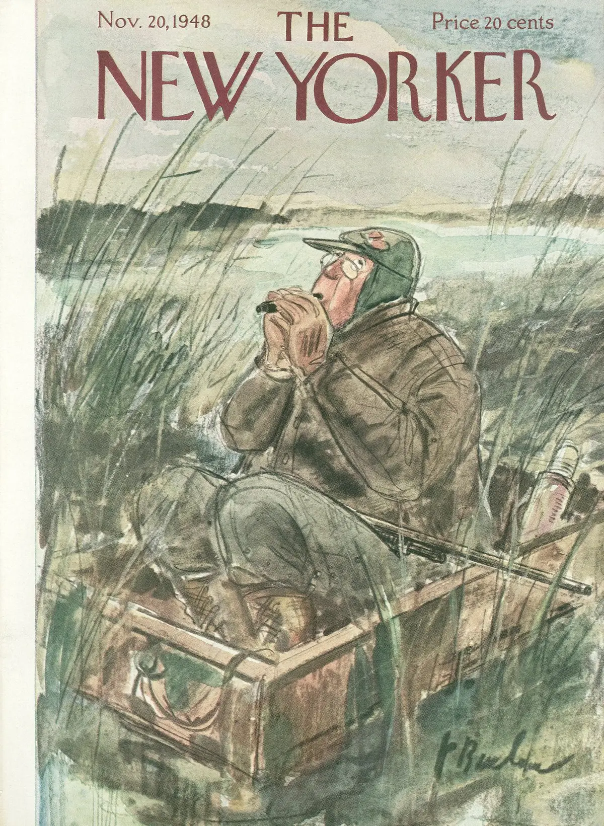 Обложка The New Yorker, 20 ноября 1948, художник Перри Барлоу